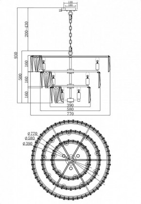 Подвесной светильник Maytoni Puntes MOD043PL-18CH в Дегтярске - degtyarsk.mebel24.online | фото 4