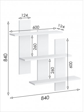 Полка навесная 5 Париж в Дегтярске - degtyarsk.mebel24.online | фото 3