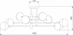 Потолочная люстра Eurosvet Nuvola 70129/8 латунь в Дегтярске - degtyarsk.mebel24.online | фото 3
