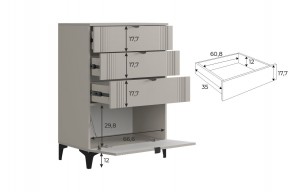 РИЧ Гостиная (модульная) кашемир в Дегтярске - degtyarsk.mebel24.online | фото 6