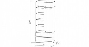 НИЦЦА-1 Шкаф 2-х дверный (НЦ.01) в Дегтярске - degtyarsk.mebel24.online | фото 2