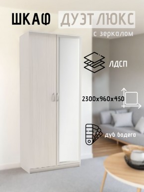 Шкаф 2-х створчатый Дуэт Люкс с зеркалом в Дегтярске - degtyarsk.mebel24.online | фото 5