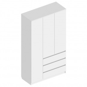 Шкаф 3-ств. с 3 ящиками "Бьянко" в Дегтярске - degtyarsk.mebel24.online | фото
