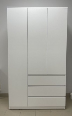 Шкаф 3-ств. с 3 ящиками "Бьянко" в Дегтярске - degtyarsk.mebel24.online | фото 3