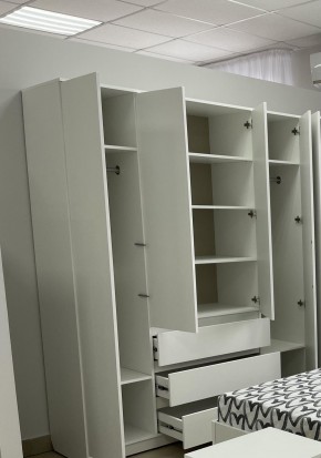 Шкаф 4-ств. с 3 ящиками "Бьянко" в Дегтярске - degtyarsk.mebel24.online | фото 2