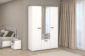 Шкаф Ева (Белый текстурный/Бетонный камень) в Дегтярске - degtyarsk.mebel24.online | фото