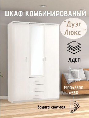 Шкаф комбинированный Дуэт Люкс с зеркалом в Дегтярске - degtyarsk.mebel24.online | фото 7