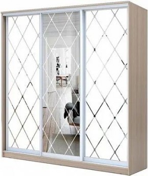 Шкаф-купе ХИТ 22-18/2-666 РОМБ БОЛЬШОЙ МАТОВЫЙ в Дегтярске - degtyarsk.mebel24.online | фото