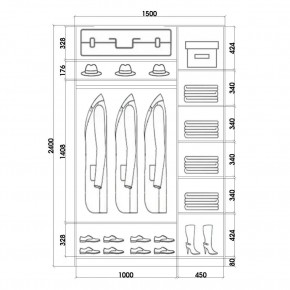 Шкаф-купе ХИТ 24-15-66 (620) в Дегтярске - degtyarsk.mebel24.online | фото 4