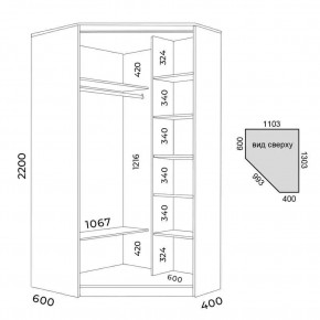 Шкаф-купе ХИТ-У-L-22-64-15 в Дегтярске - degtyarsk.mebel24.online | фото 2