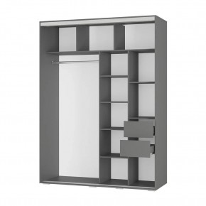 Шкаф-купе Крафт-6 1.6 м ШКК-06 (графит) в Дегтярске - degtyarsk.mebel24.online | фото 2