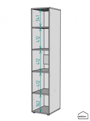 Шкаф Linnea MHR-1-2 2050х400х510 (Белый-М 11.1.2) в Дегтярске - degtyarsk.mebel24.online | фото 3