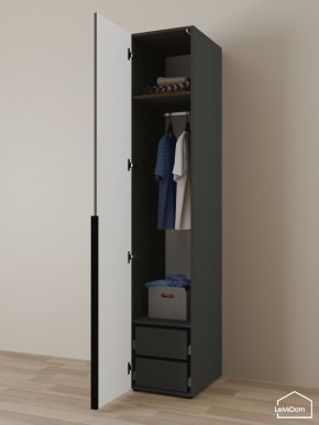 Шкаф Linnea MHR-1-3 2050х400х510 (Графит-М 11.1.25) в Дегтярске - degtyarsk.mebel24.online | фото 5