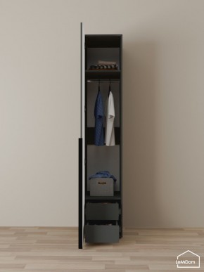 Шкаф Linnea MHR-1-3 2050х400х510 (Графит-М 11.1.25) в Дегтярске - degtyarsk.mebel24.online | фото 6