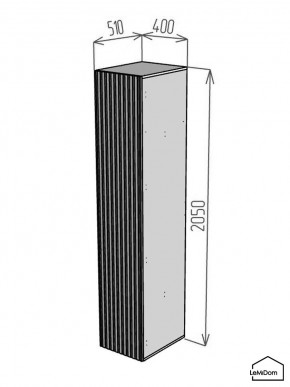 Шкаф Linnea MHR-1PO 2050х400х510 (Белый-М 11.1.2) в Дегтярске - degtyarsk.mebel24.online | фото 2