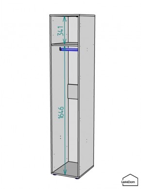 Шкаф Linnea MHR-1PO 2050х400х510 (Белый-М 11.1.2) в Дегтярске - degtyarsk.mebel24.online | фото 3