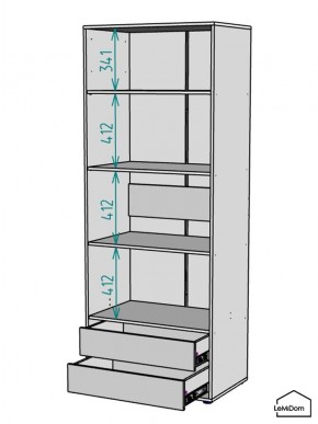 Шкаф Linnea MHR-2-4 2050х800х510 (Белый-М 11.1.2) в Дегтярске - degtyarsk.mebel24.online | фото 3
