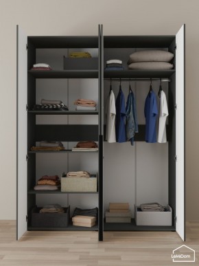 Шкаф Linnea MHR-4-1 2050х1600х510 (Графит-М 11.1.25) в Дегтярске - degtyarsk.mebel24.online | фото 4
