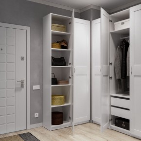 Шкаф МАКС однодверный узкий, цвет белый в Дегтярске - degtyarsk.mebel24.online | фото 4