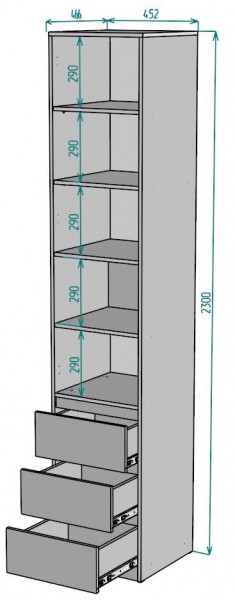 Шкаф Мальта H159 в Дегтярске - degtyarsk.mebel24.online | фото 2