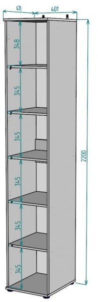 Шкаф Ольга H59 в Дегтярске - degtyarsk.mebel24.online | фото 2