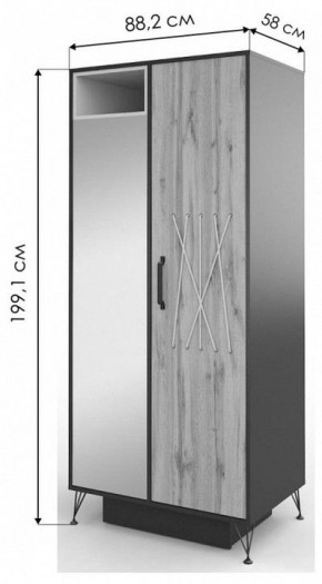 Шкаф платяной Нобира в Дегтярске - degtyarsk.mebel24.online | фото 2
