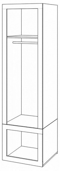 Шкаф платяной Toivo ТОЙ ШК 60/60 Д в Дегтярске - degtyarsk.mebel24.online | фото 2