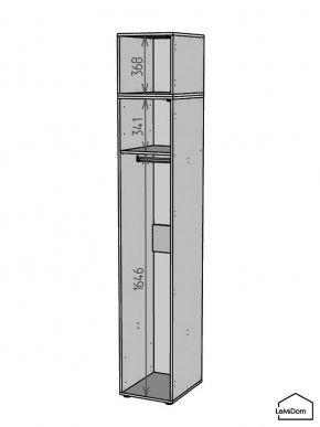 Шкаф с антресолью Linnea MHR-1POA-1 2450х400х510 (Белый-М 11.1.1) в Дегтярске - degtyarsk.mebel24.online | фото 3