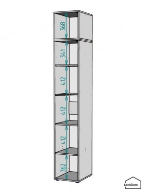 Шкаф с антресолью Linnea MHR-1POA-2 2450х400х510 (Белый-М 11.1.2) в Дегтярске - degtyarsk.mebel24.online | фото 3