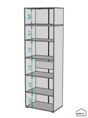Шкаф с антресолью Linnea MHR-2A-2 2450х800х510 (Белый-М 11.1.2) в Дегтярске - degtyarsk.mebel24.online | фото 3