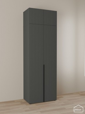 Шкаф с антресолью Linnea MHR-2A-3 2450х800х510 (Графит-М 11.1.25) в Дегтярске - degtyarsk.mebel24.online | фото 1