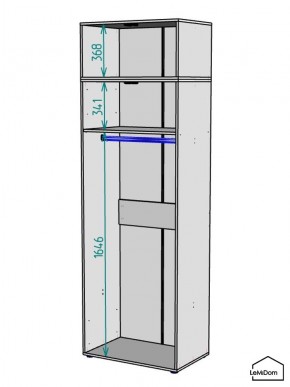 Шкаф с антресолью Linnea MHR-2POA-1 2450х800х510 (Белый-М 11.1.1) в Дегтярске - degtyarsk.mebel24.online | фото 3