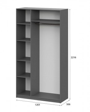 Шкаф ШК-5 (1200) Графит серый в Дегтярске - degtyarsk.mebel24.online | фото 5