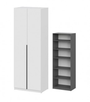 Шкаф ШК-5 + 4 полки (800) Белый текстурный в Дегтярске - degtyarsk.mebel24.online | фото 2
