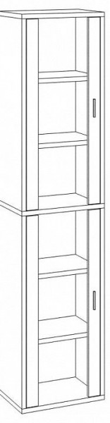 Шкаф-витрина Домино СУ(ш1в2)+2ФС в Дегтярске - degtyarsk.mebel24.online | фото 3