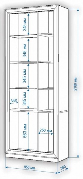 Шкаф-витрина Нобиле ШВтВ-ФСД-ФГК в Дегтярске - degtyarsk.mebel24.online | фото 3