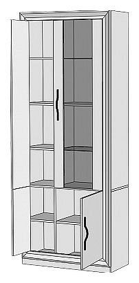 Шкаф-витрина Нобиле ШВтВ-ФСД-ФГК в Дегтярске - degtyarsk.mebel24.online | фото 2
