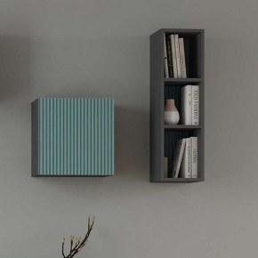 Сириния Куб 2 серый графит/МДФ бриз в Дегтярске - degtyarsk.mebel24.online | фото 3