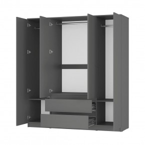 Спальня Симпл (графит) модульная в Дегтярске - degtyarsk.mebel24.online | фото 41