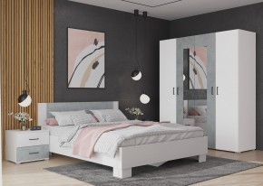 Спальный гарнитур NOVA (модульный) белый/бетон в Дегтярске - degtyarsk.mebel24.online | фото