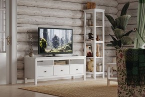 Стеллаж 420 Кантри, массив сосны, цвет белый в Дегтярске - degtyarsk.mebel24.online | фото 4