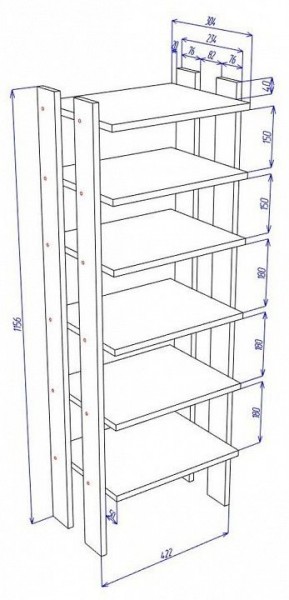 Стеллаж для обуви Cross СТЕЛ1 в Дегтярске - degtyarsk.mebel24.online | фото 4