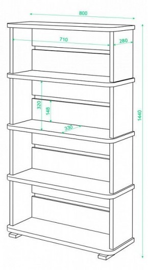 Стеллаж Домино СБ-25/4 в Дегтярске - degtyarsk.mebel24.online | фото 3