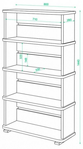 Стеллаж Домино СБ-25/4 в Дегтярске - degtyarsk.mebel24.online | фото 2