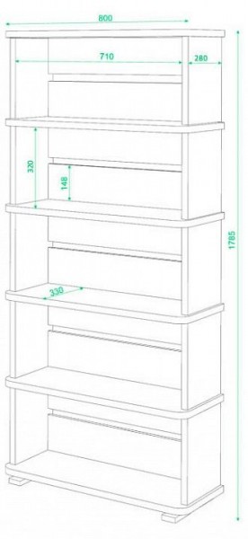 Стеллаж Домино СБ-25/5 в Дегтярске - degtyarsk.mebel24.online | фото 2
