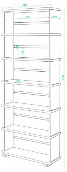 Стеллаж Домино СБ-25/6 в Дегтярске - degtyarsk.mebel24.online | фото 2