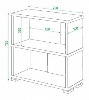 Стеллаж книжный Домино нельсон СБ-10_2 в Дегтярске - degtyarsk.mebel24.online | фото 3