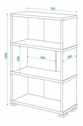 Стеллаж книжный Домино нельсон СБ-10_3 в Дегтярске - degtyarsk.mebel24.online | фото 3