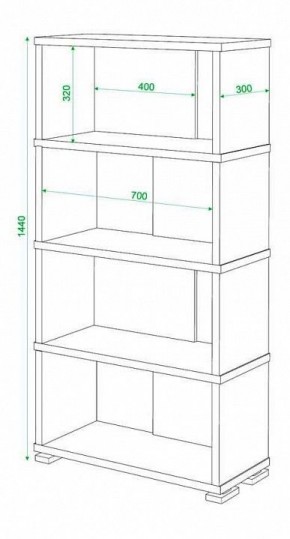 Стеллаж книжный Домино нельсон СБ-10_4 в Дегтярске - degtyarsk.mebel24.online | фото 2