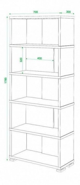 Стеллаж книжный Домино нельсон СБ-10_5 в Дегтярске - degtyarsk.mebel24.online | фото 2